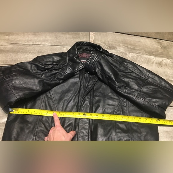 Wilsons Leather Flight Black Bomber Men’s Jacket 80’s 90's Vintage Size XLarge - Picture 4 of 12